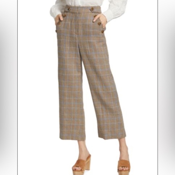 NWT VERONICA BEARD Hunter Wide Leg Cropped Pants - Picture 1 of 6